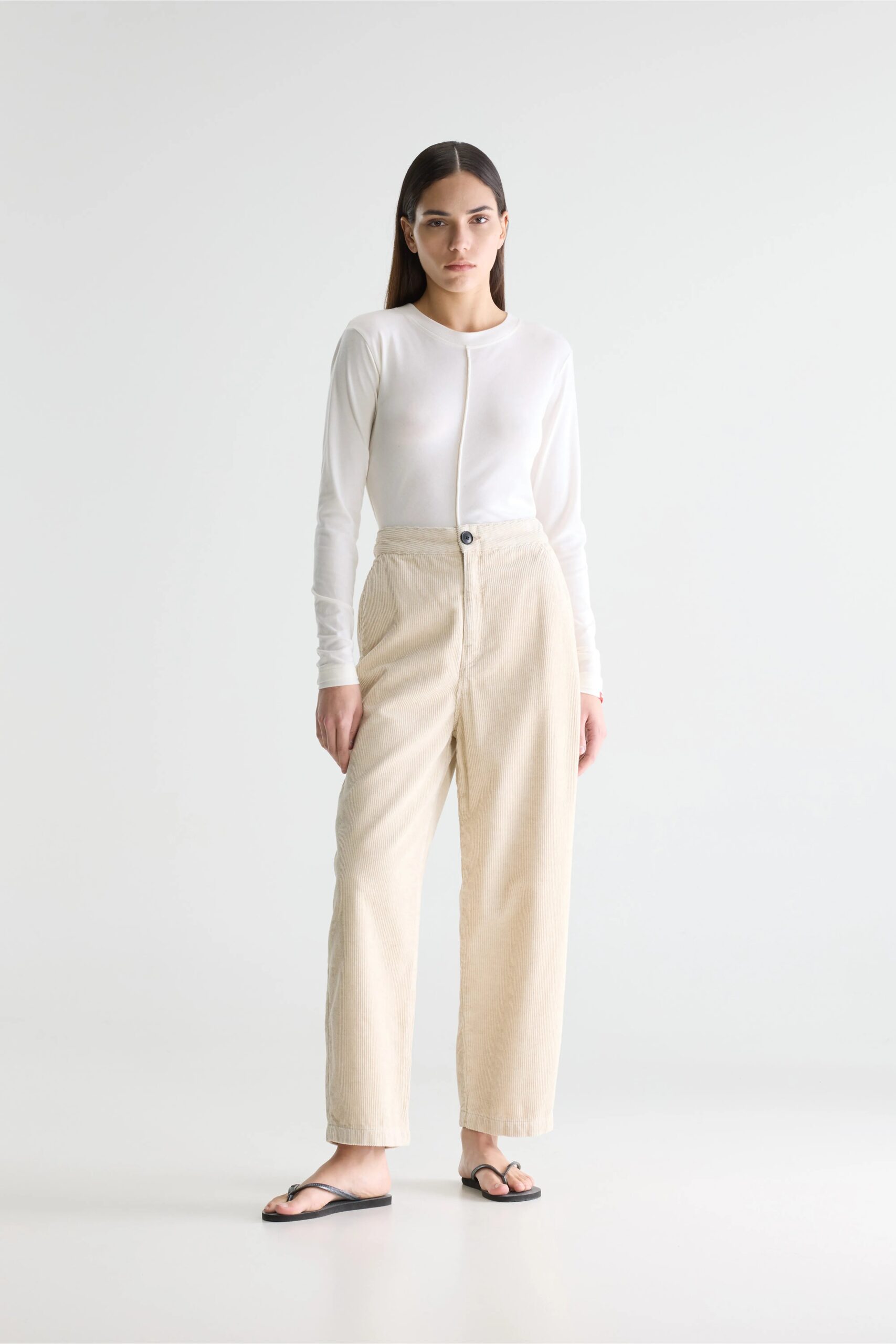 Pasop relaxed ecru trousers – Calcaire - Imagen 2