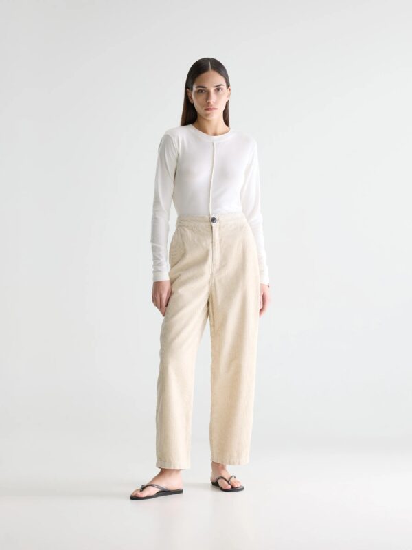 Pasop pantalons ecru relaxed – Calcaire