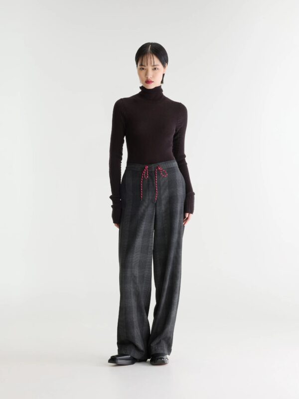 Solene pantalons rectes de quadres – Quadres B