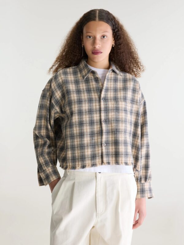 Jonnie cropped checked shirt – Check A