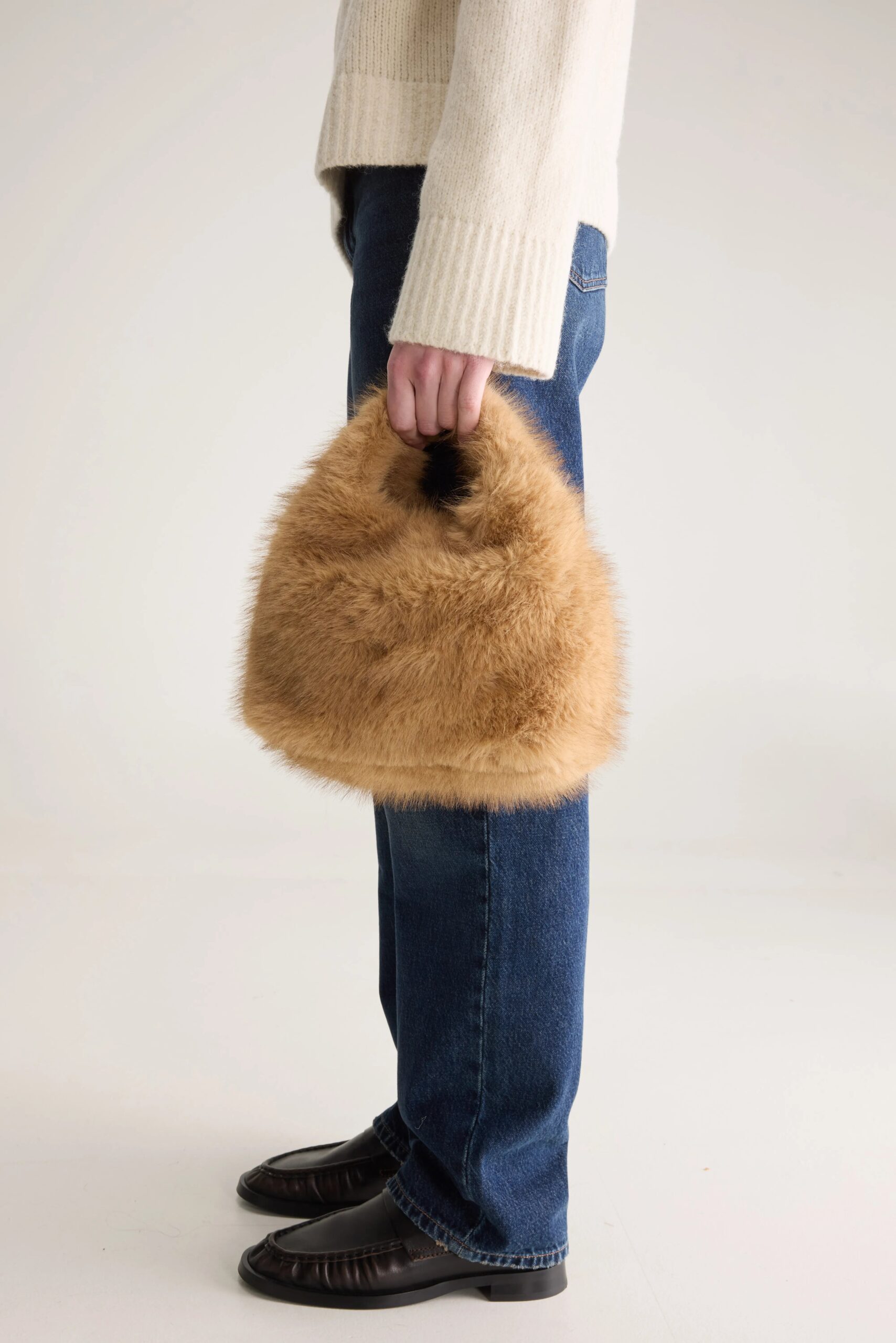 Hochet faux-fur handbag – Ambre - Imagen 3