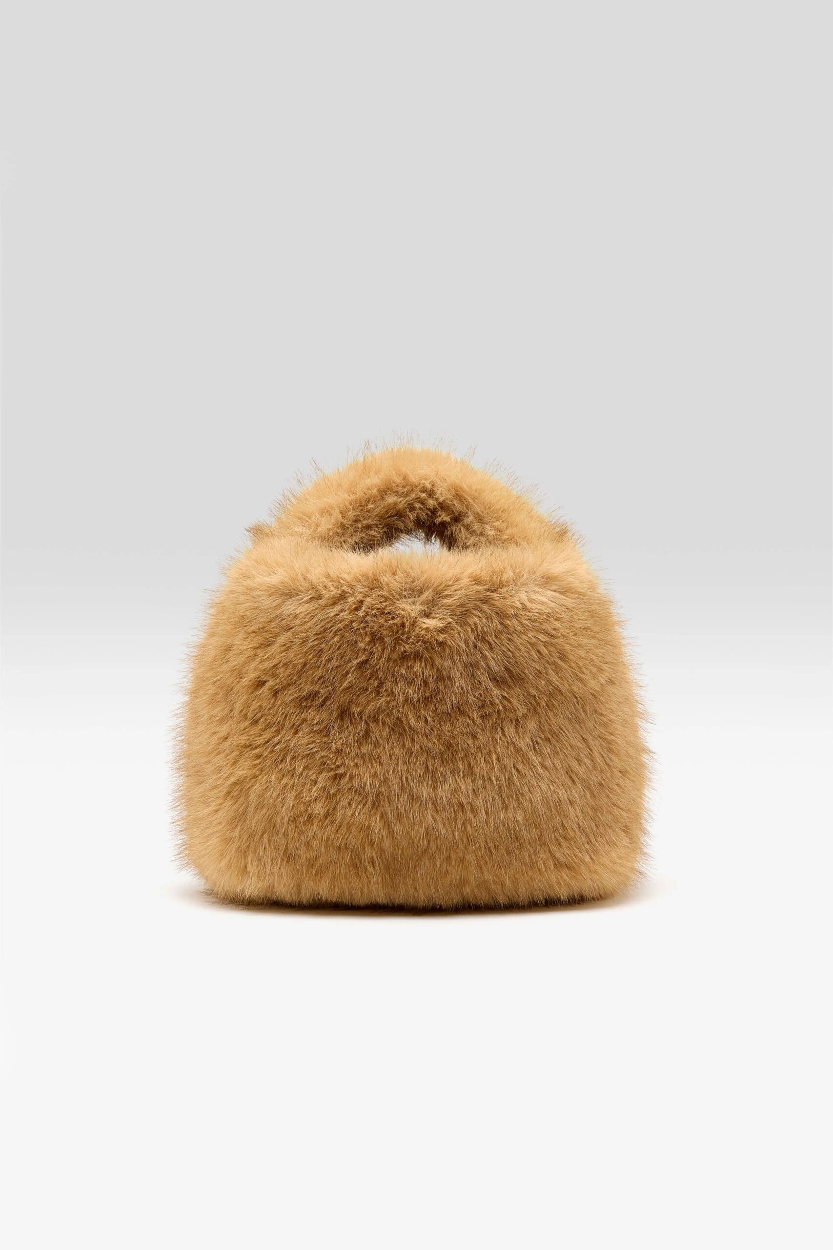 Hochet faux-fur handbag – Ambre - Imagen 2