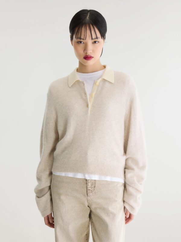 Dusto polo sweater – Oyster
