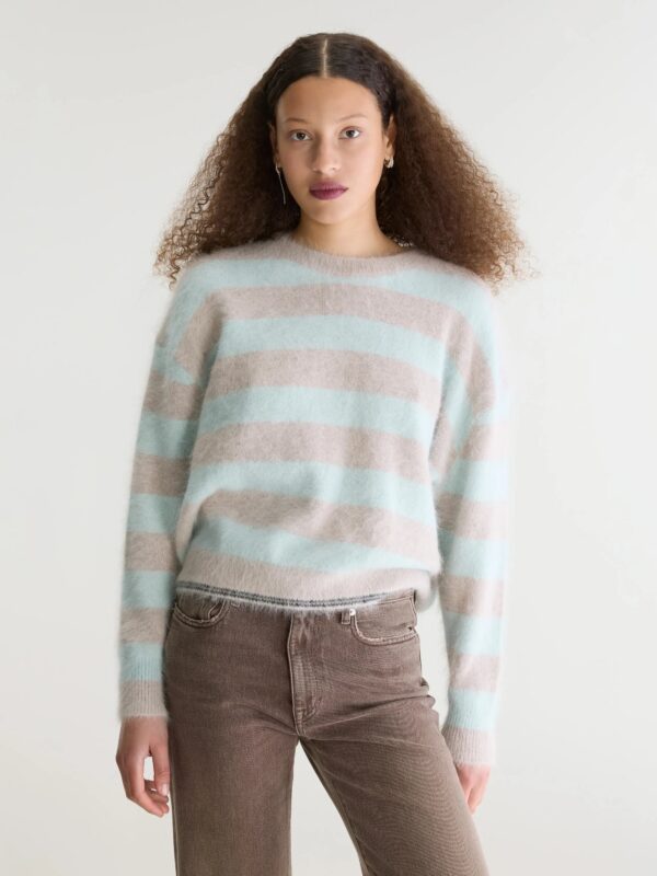 Datus angora-blend sweater – Stripe A