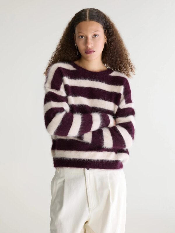 Datus angora-blend sweater – Stripe B